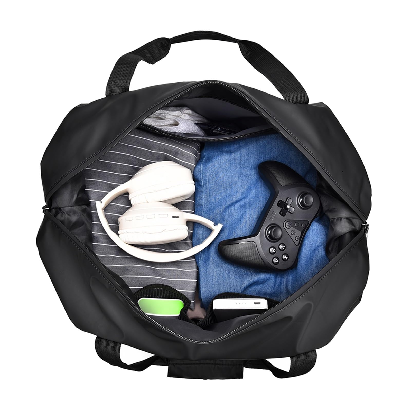 Generico Borsa da palestra uomo - Borsone nero con tracolla regolabile, compatibile for gli amanti dei viaggi e dello sport, attrezzatura for il fitness