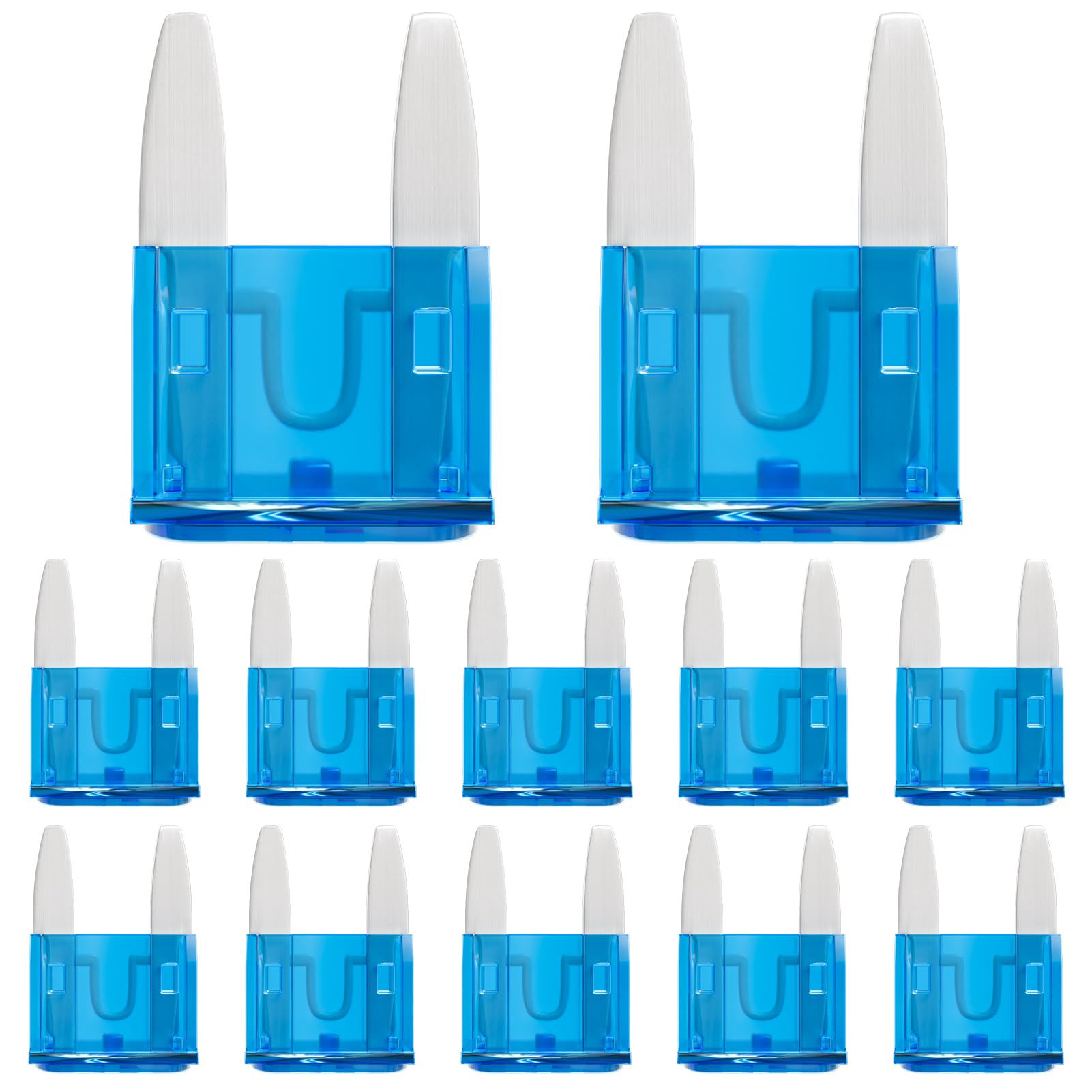 ALLECIN 50 Stück 15A KFZ Sicherungen Mini 15Amp Autosicherungen Mini 15Ampere Flachsicherungen Stecksicherung Auto Sicherung für Wohnmobil LKW PKW Motorrad