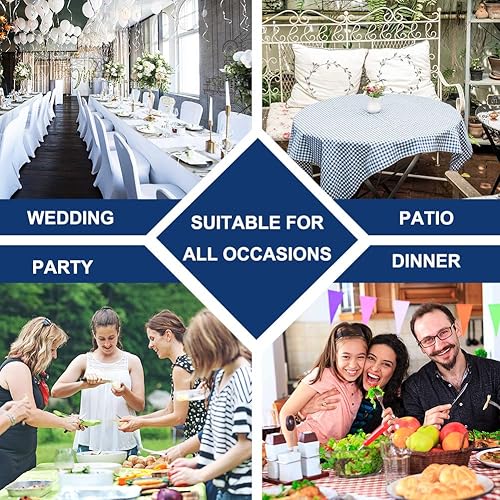 Miniatura 6 de Molaxhome Manteles rectangulares de algodón gris de 55 x 86 pulgadas, manteles bordados con hojas a prueba de polvo para mesa de cocina y comedor