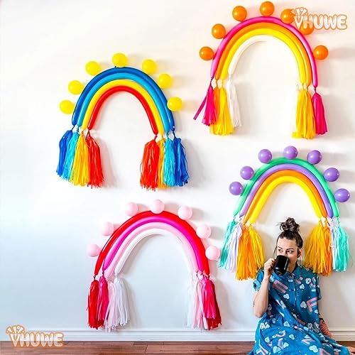 Miniatura 163 de 260 globos de color amarillo limón, paquete de 100 globos largos gruesos para arco, animales, payasos, niños, cumpleaños, fiestas, baby showers