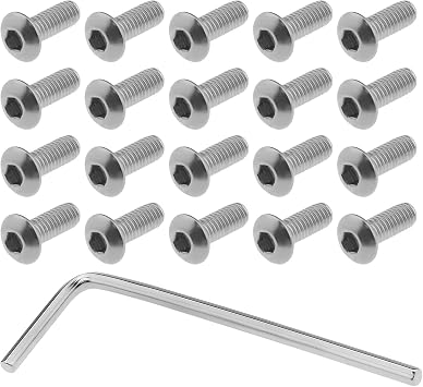 ECSiNG 40Pcs Bottom Board Screws Replacement with Wrench Bottom Plate Battery Cover Screws Compatible with M365/1S/Essential/Pro/Pro 2 Electric Scooters