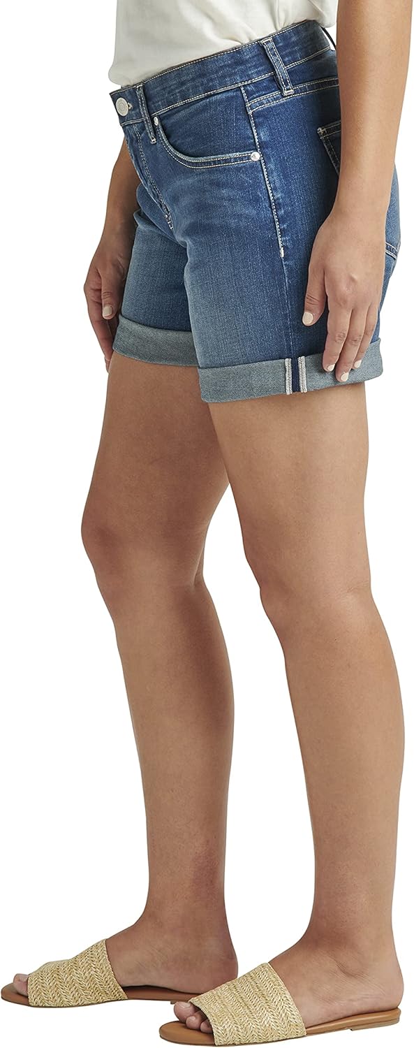Jag Jeans Womens Alex Mid Rise Boyfriend Short - Image 2