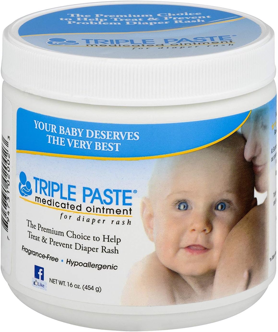 Triple Paste Medicated Ointment for Diaper Rash, 16 Ounce