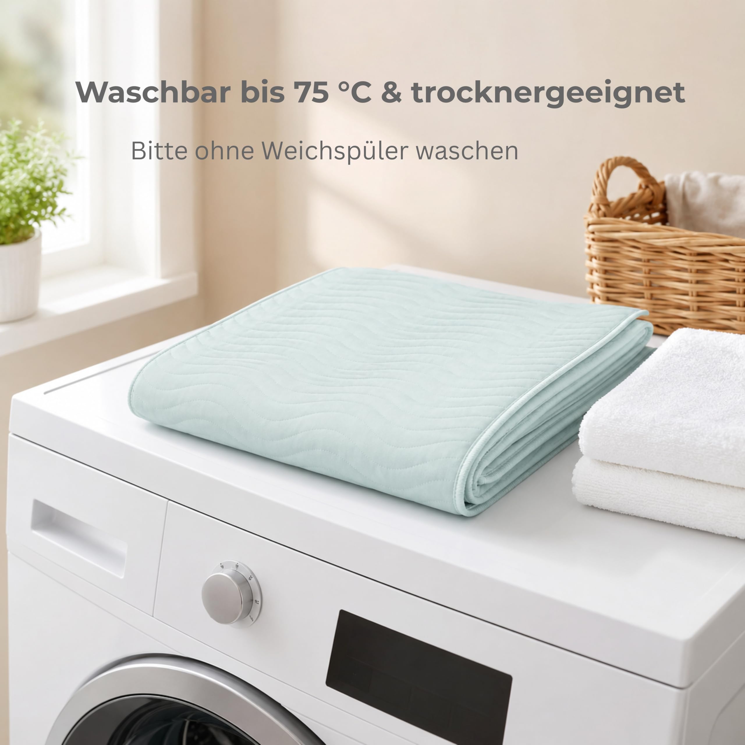 Brandsseller Juego de 6 protectores de colchón para incontinencia 75 x 90 cm, impermeables, reutilizables y lavables, absorbentes con base antideslizante