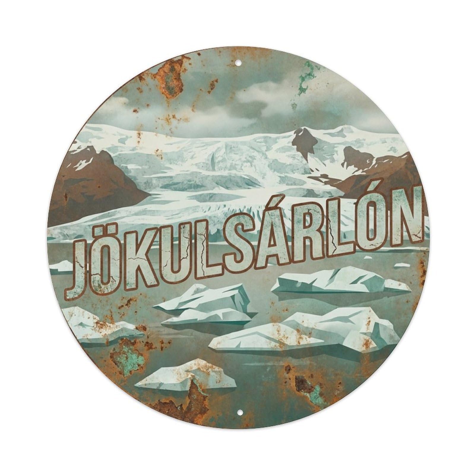 Galvaxio Style Iceland Retro Travel Jokulsarlon 1 Metal Tin Sign