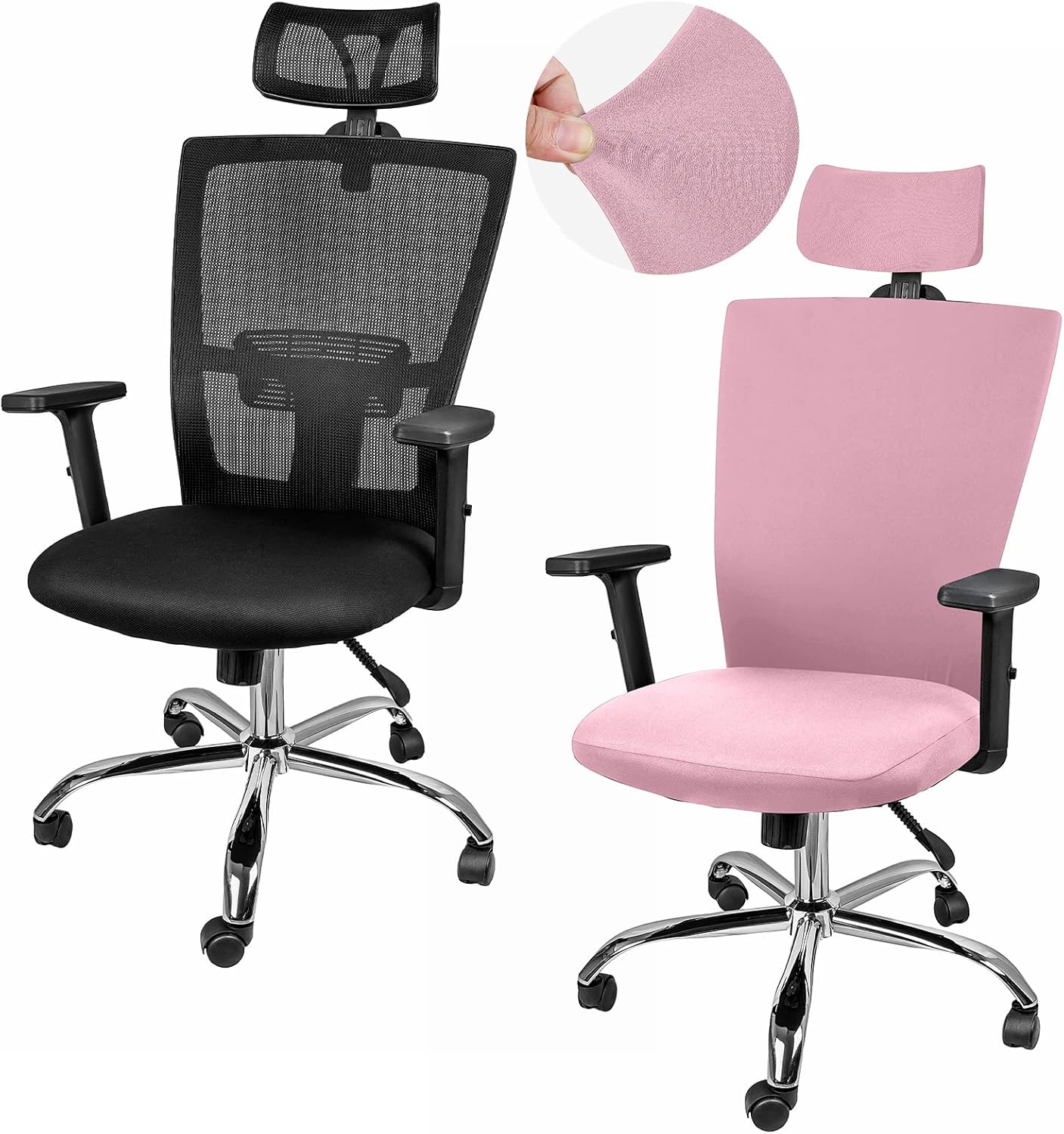 Lounsweer 3 Pieces Office Chair Cover Rolling Desk Chair