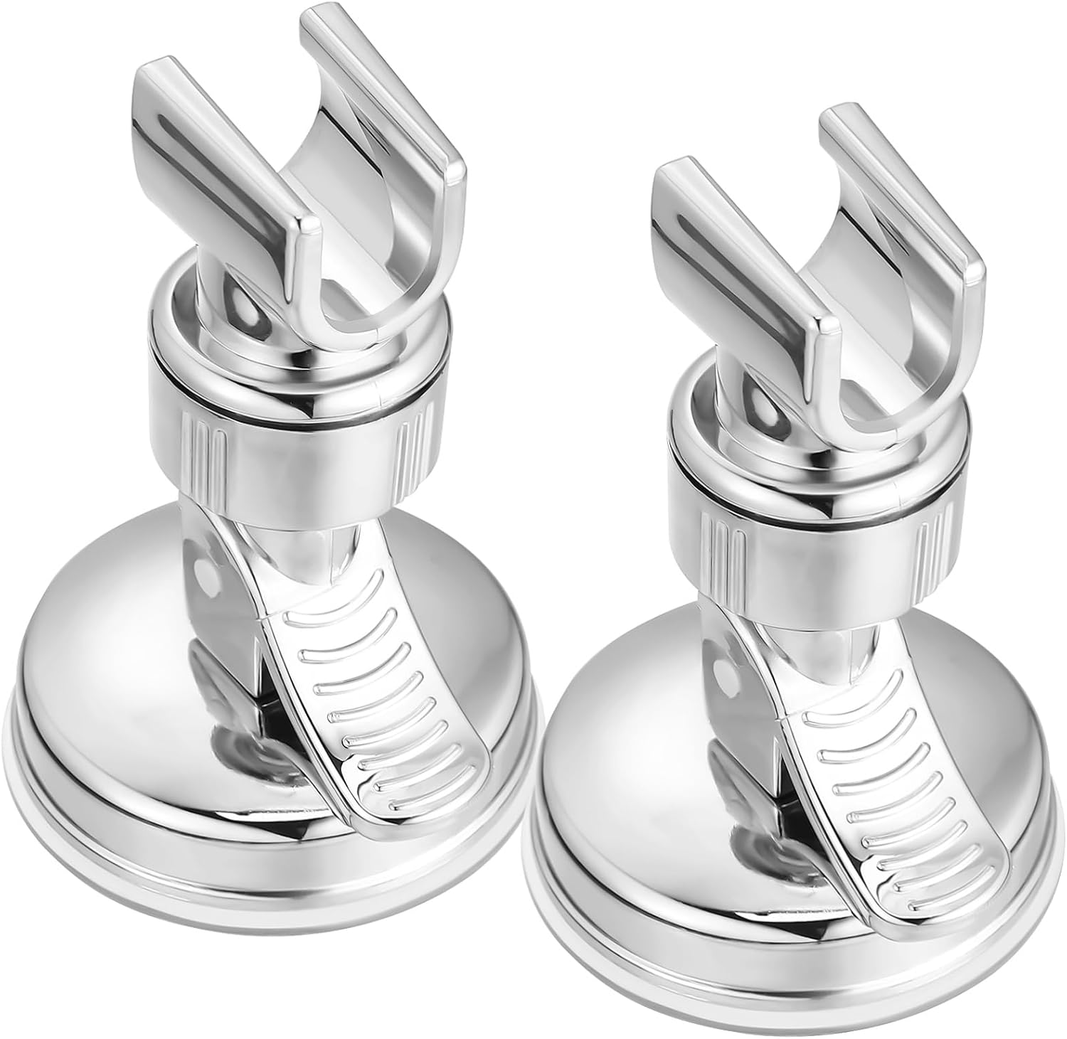 2pcs Adjustable Handheld Shower Head Holder Suction Mount Silver