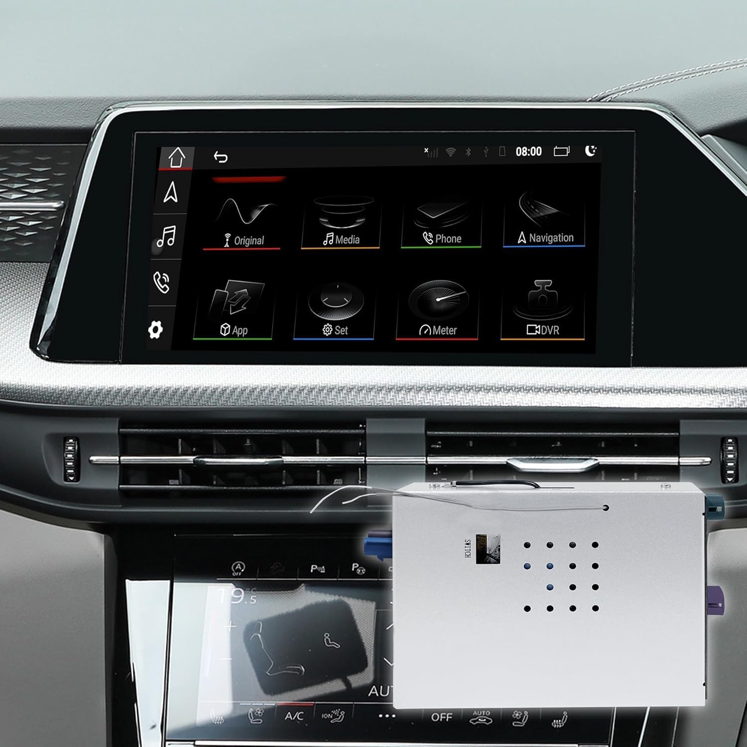 CarPlay AI Adapter for Audi MIB Q7 SQ7 RSQ7 Android Features Wireless Android Auto CarPlay Mirror Full Screen to Phone Apps YouTube Spotify Waze Instagra Snapchat 360 Camera (256GB)