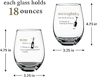 Vista 2 de Lillian Rose Juego de 2 copas de vino sin tallo