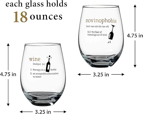 Miniatura 2 de Lillian Rose Juego de 2 copas de vino sin tallo