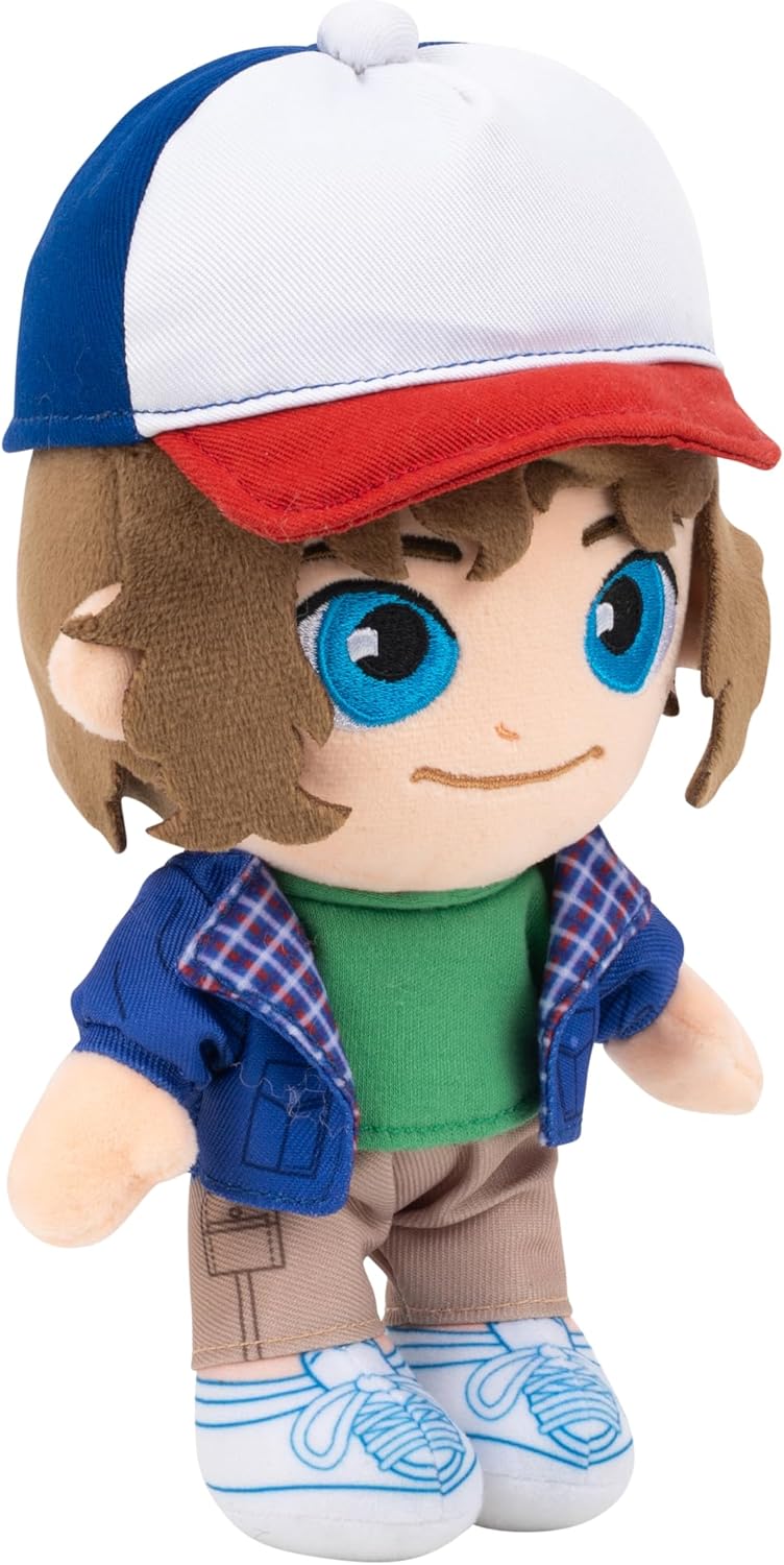 Stranger Things Dustin Henderson Upside Down Collector Figure - 6-Inch Highly Detailed Figure with Soft Good Clothing and Unique Accessories