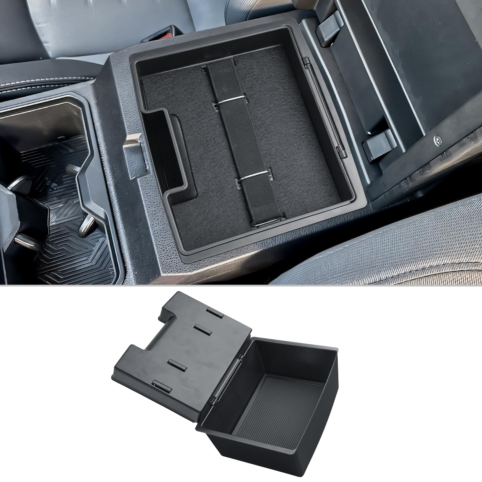CDEFG for 2024 2025 2026 2027 Toyota Tacoma Center Console Organizer for Toyota 2024-2027 Tacoma Accessories Middle Console Tray Armrest Storage Box Double Drawers