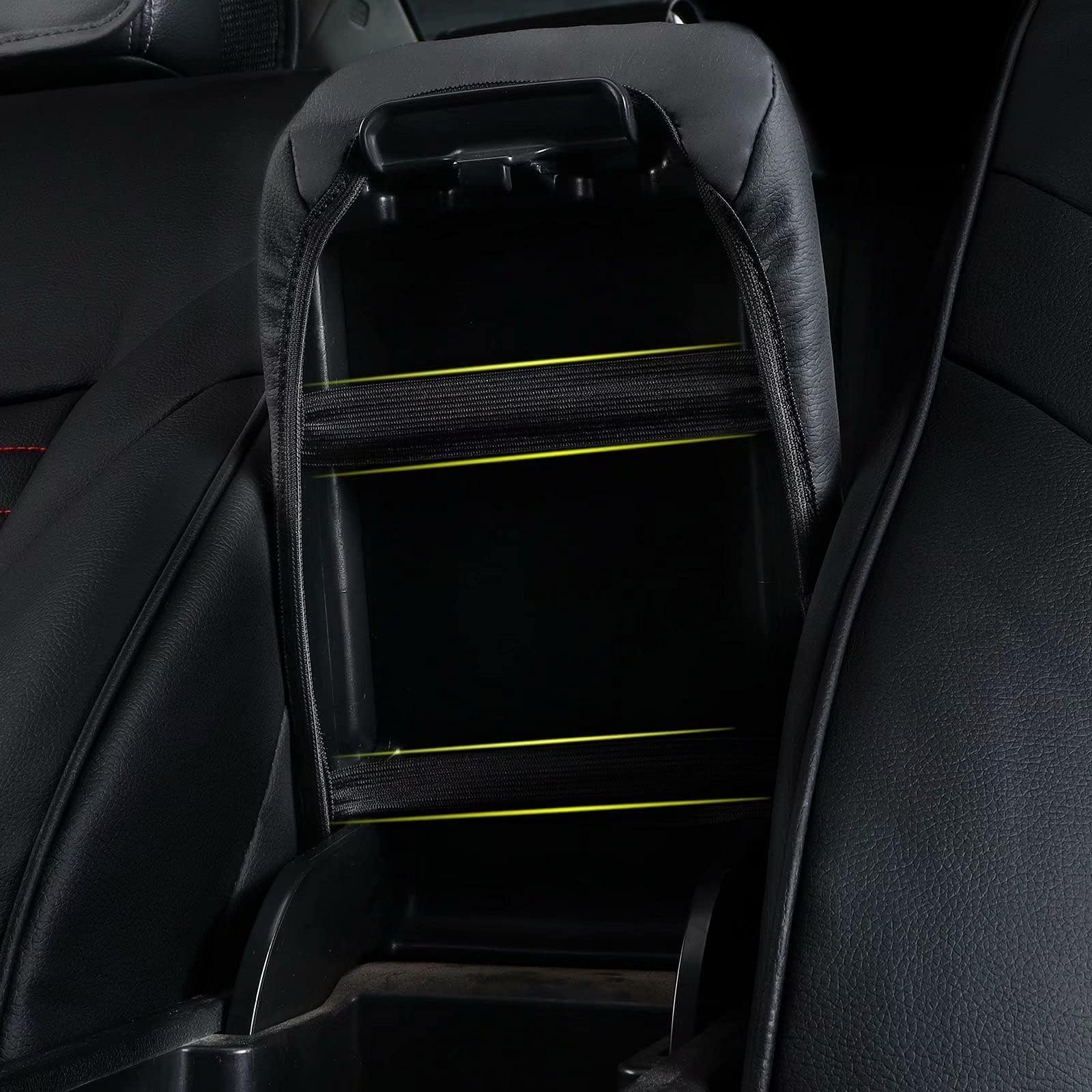Fit Jeep Compass 2017 2018 2019 2020 2021 Center Console Lid Armrest Cover Leather Pad Cushion Protector Car Interior Pet Anti-Scratch Black - View #5