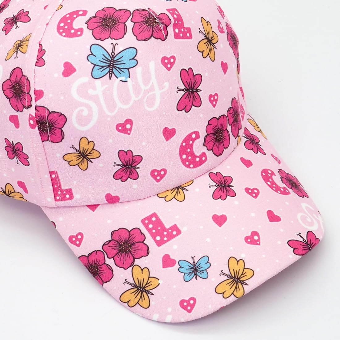 Kids Baseball Cap Cute Prints Cap Adjustable Sun Hat for Girls - Image 4