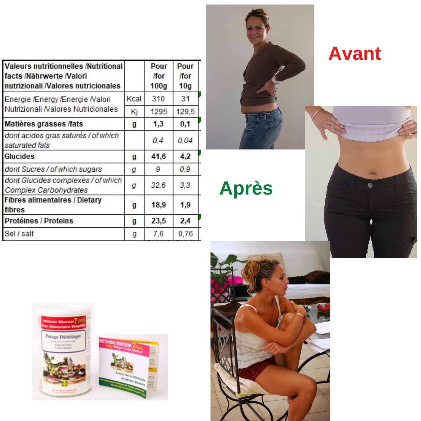 Ana Delona Soupe aux choux brûle grasa método Minceur 7 días x 3 Bolsitas recambios para 21 días de Cure