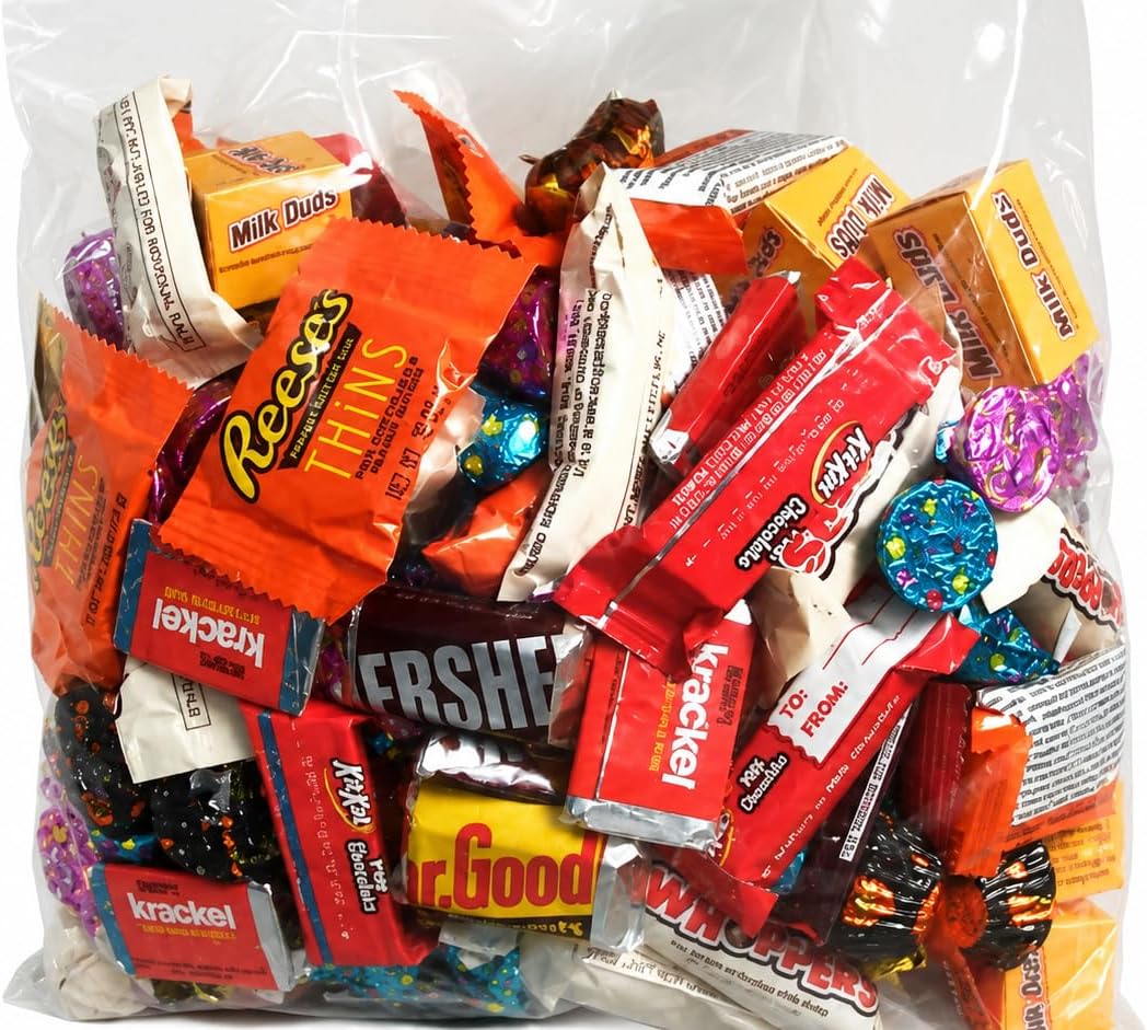 4 lb Assorted Chocolate Candy Variety Pack, Bulk Chocolate Individually Wrapped, Candy & Holiday Treats, Father's Day, Ship with Ice