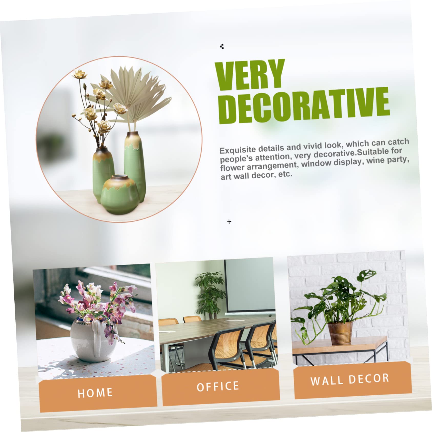 Alipis 4pièces Décoration De Fleurs Séchées De Palmier Arrangement Floral Ornement Naturel pour Maison pour Événements Et Fêtes