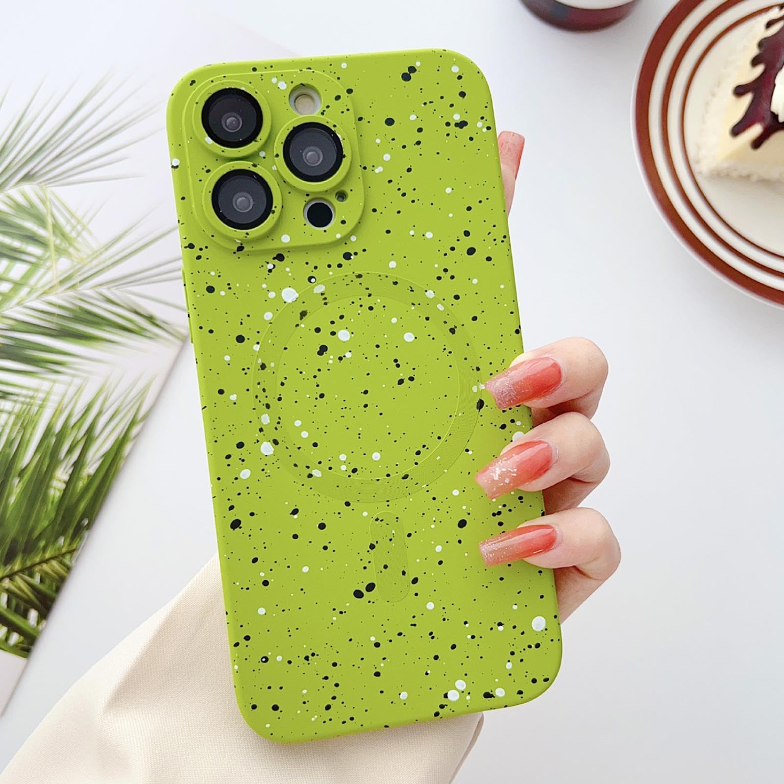 Coque iPhone 14 Plus aimantée FORLUZ vert matcha protection antichoc - 7