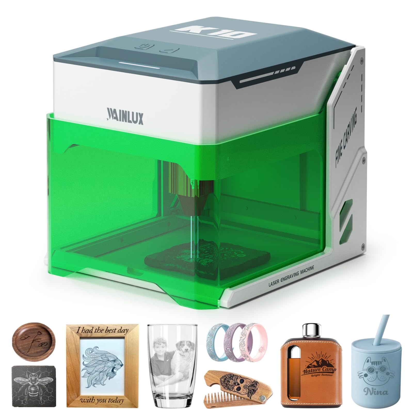 Amazon | WAINLUX レーザー彫刻機、K10 5W小型密閉型ビジュアル Amazon | WAINLUX レーザー彫刻機、K10 5W小型密閉型ビジュアル