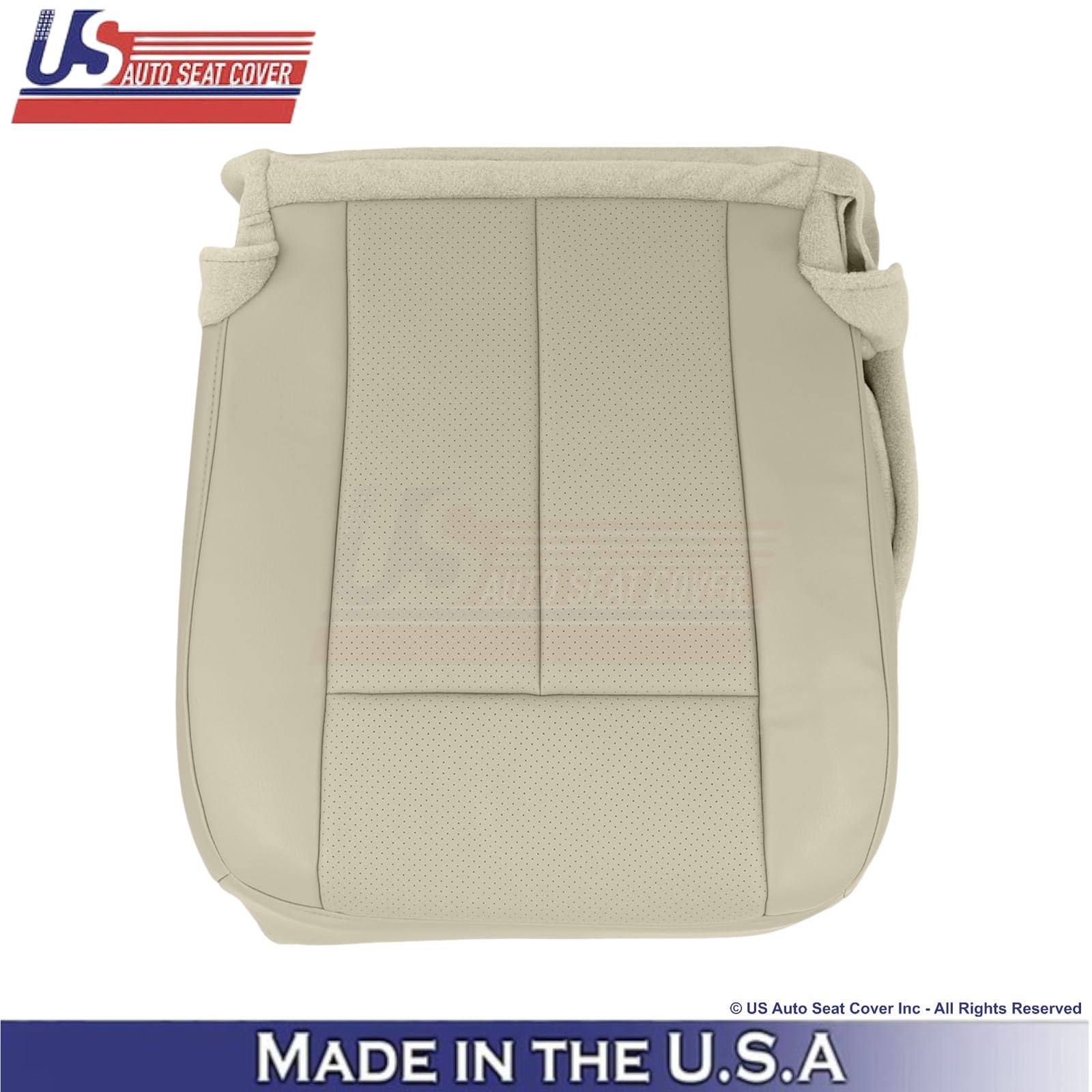 US Auto Nation Perforated Leather Front Bottom Seat Covers For 2015-2017 Ford Expedition – Dune