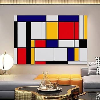 Amazon.co.jp: ピエト・モンドリアン ポスター モンドリアンのグリッド