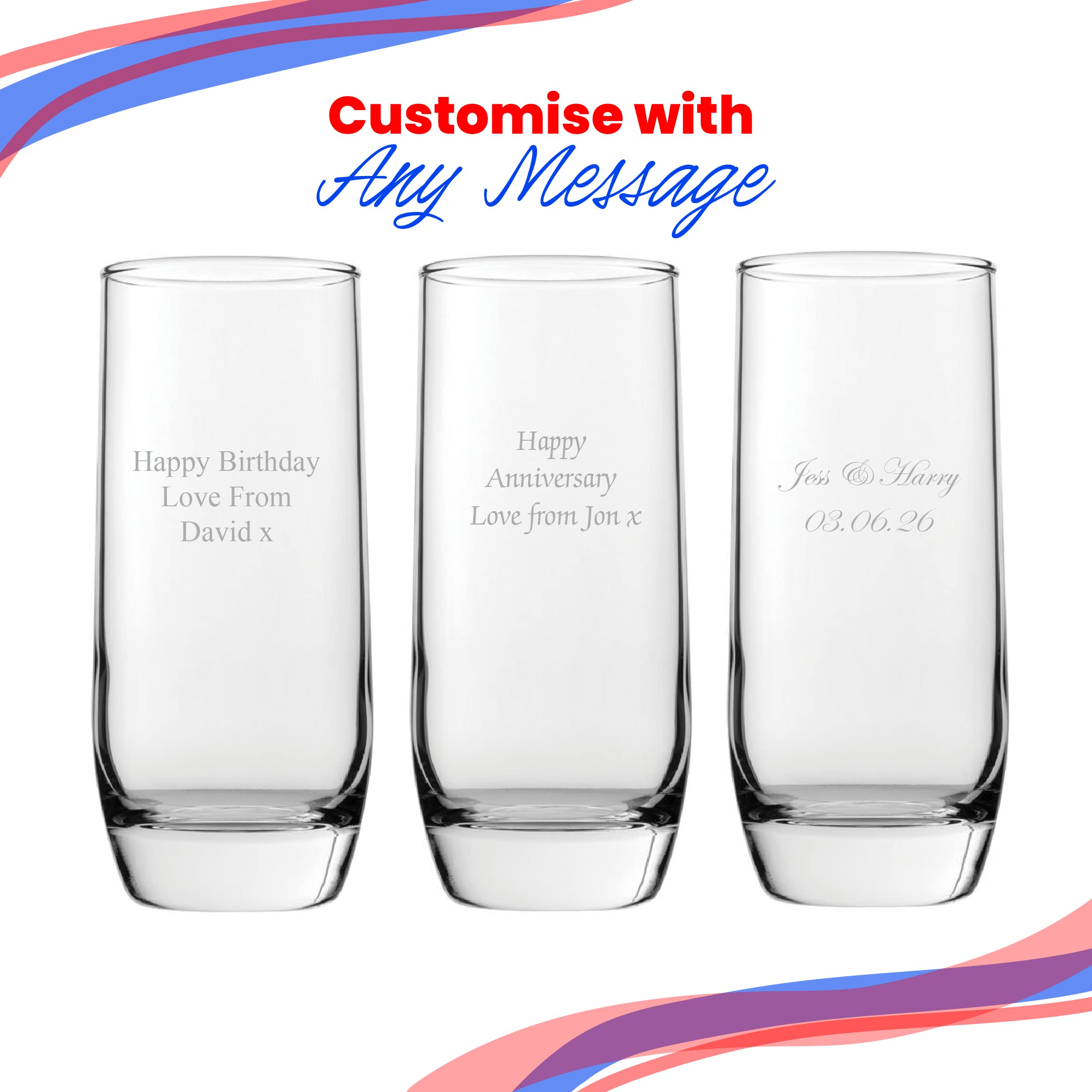 Verre à bière personnalisé gravé 332 ml, n'importe quel message, pour toutes les occasions telles que les anniversaires, mariages, Noël, Pâques, remise de diplôme, gravé au Royaume-Uni