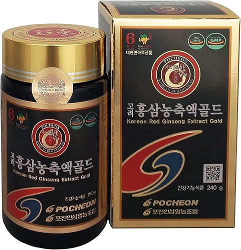 Pocheon 240g (8.5oz), 100% puro coreano 6 años raíz Panax extracto de ginseng rojo oro, ginsenósido superior, saponina, suplemento de hierbas de