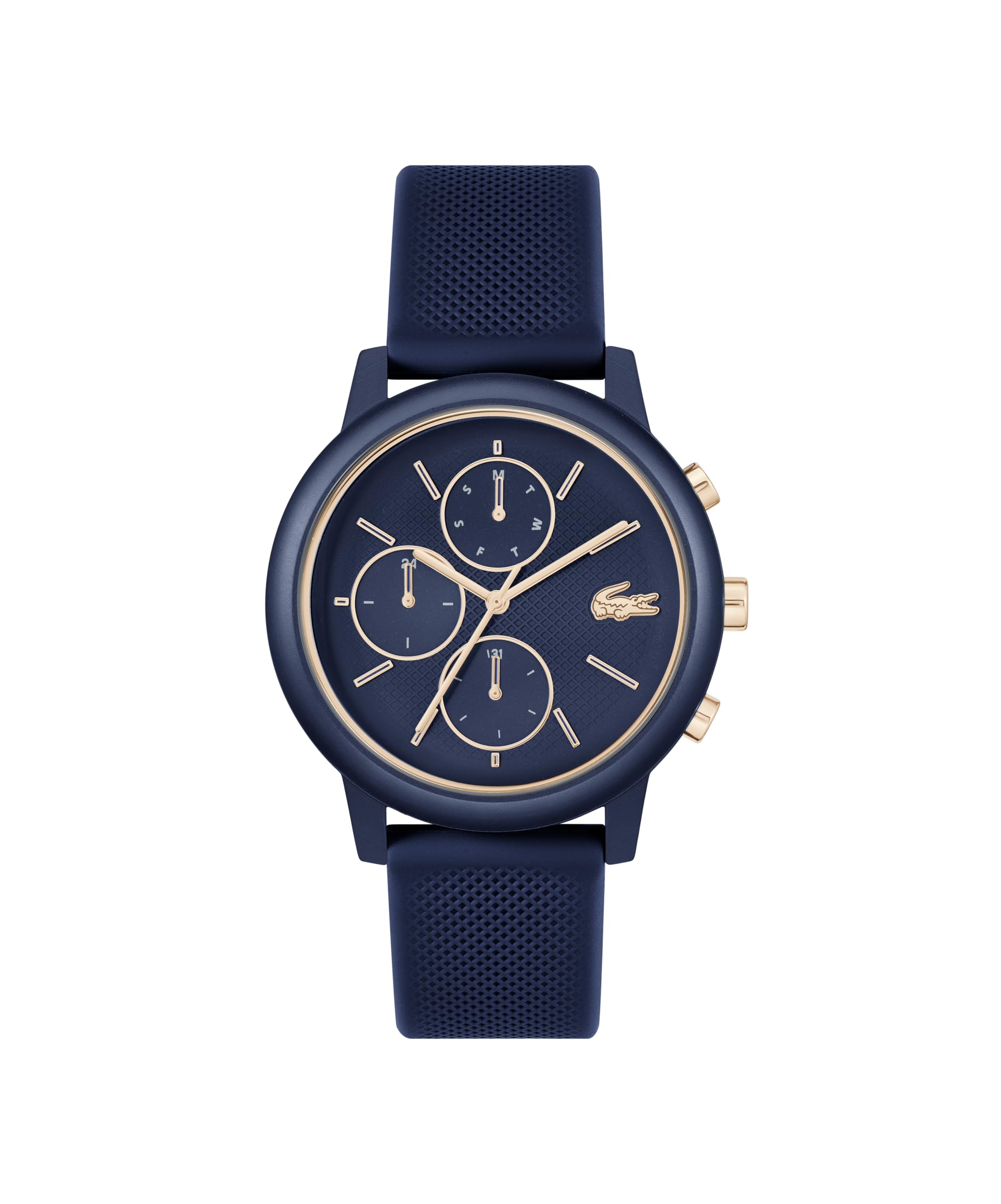 Lacoste Analogue Multifunction Quartz Watch for Men LACOSTE.12.12 Move Collection with Navy Blue Silicone Bracelet - 2011470