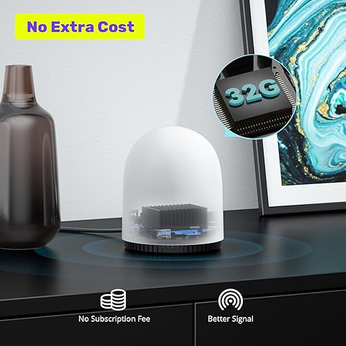 Miniatura 6 de WUUK Cámara para mascotas de 4 MP, cámara de inclinación panorámica para monitor de bebé, + 2 cámaras exteriores para seguridad en el hogar con