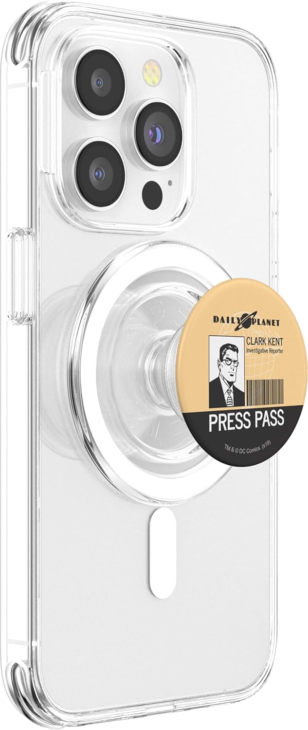 Superman Clark Kent Press Pass PopSockets MagSafe PopGrip for iPhone