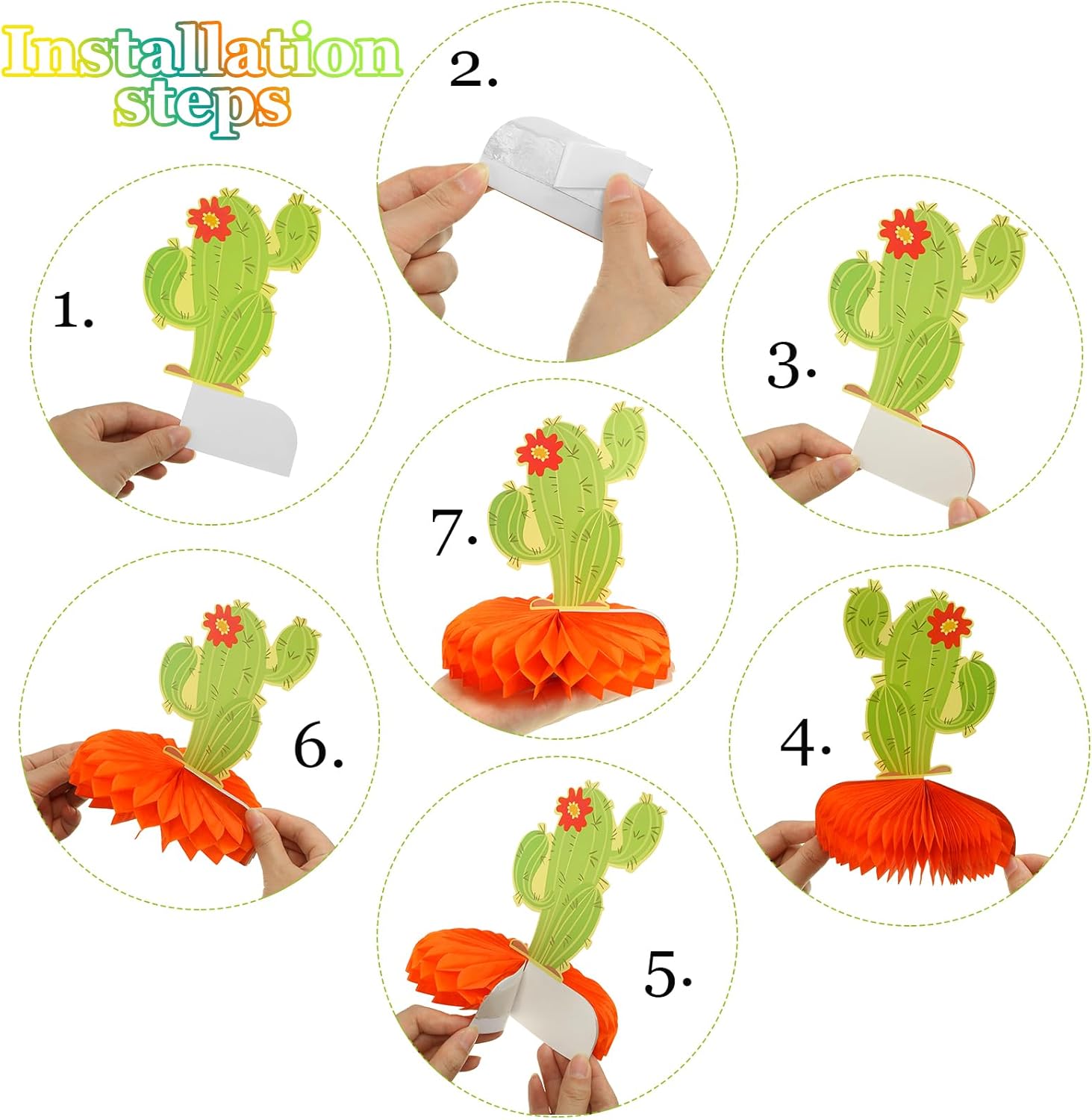 Oudain 12 Pcs Fiesta Party Decorations 3 Pcs 108" x 54" Plastic Cinco De Mayo Table Cloth with 9 Pcs Fiesta Honeycomb Mexican Table Centerpieces Party Decorations for Festive Supplies