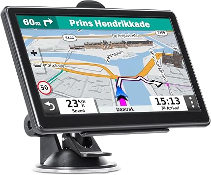 GPS Navigator for Car Truck RV, 7 Inch Touch Screen GPS for Car with 2026 Maps Free Lifetime Updates, Voice Turn-by-Turn Guidance, Speed Limit & Red Light Camera Alerts, Custom Truck Routing