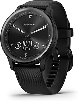 vivomove Sport, Hybrid Smartwatch, Health and Wellness Features, Touchscreen, Black