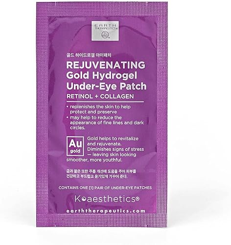 Miniatura 3 de Earth Therapeutics Parche de hidrogel de recuperación para debajo de los ojos, retinol + colágeno (5 pares  10 parches)
