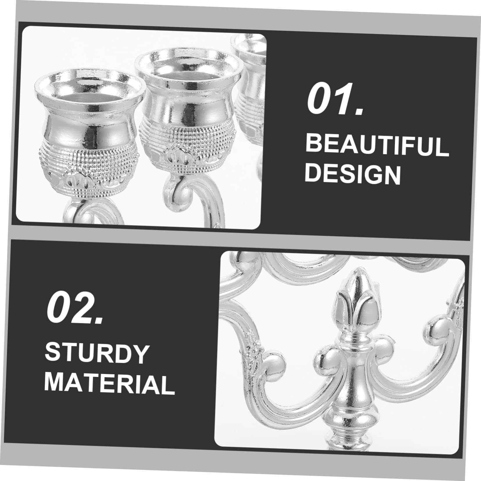 Candelabro da Tavolo 9 Bracci in Lega Decorativo per Matrimonio Casa Raffinata