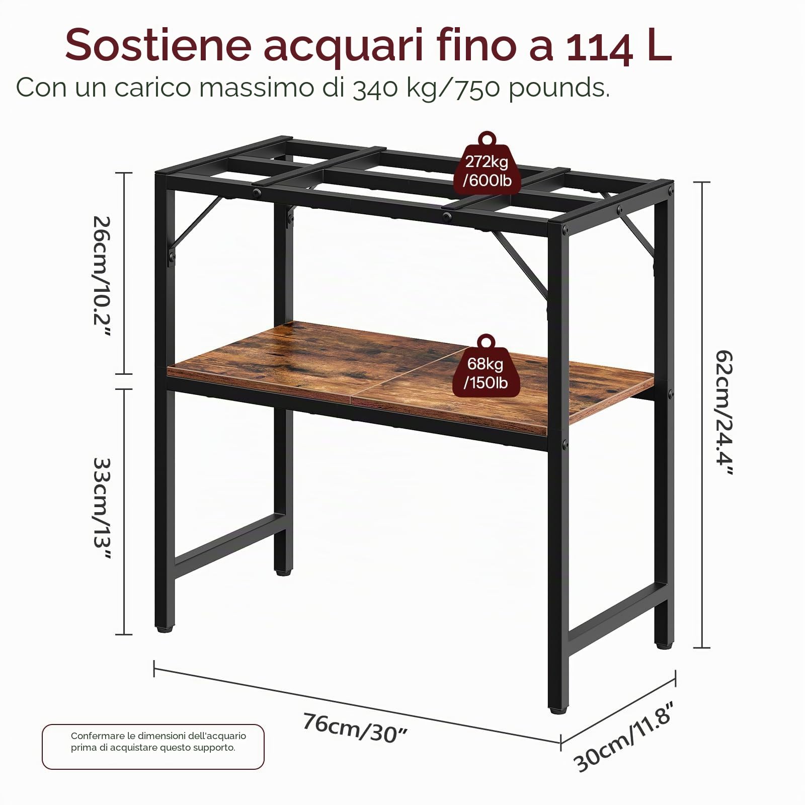 MAHANCRIS Fish Tank Stand FTHR3001