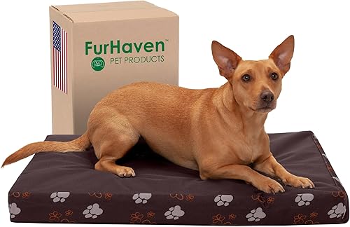 Miniatura 14 de Furhaven Pet – Colchón ortopédico de espuma tradicional para perros y gatos, varios estilos, tamaños y colores