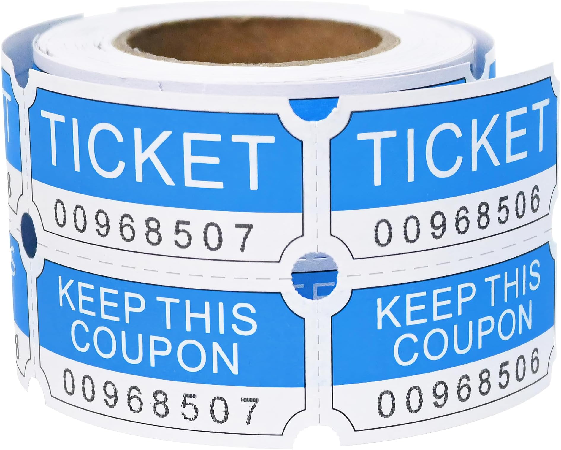 250 Raffle Tickets Rolls, Blue (4 Color Selection),Double Roll,50/50 Raffle Tickets for Events, Entry, Class Reward