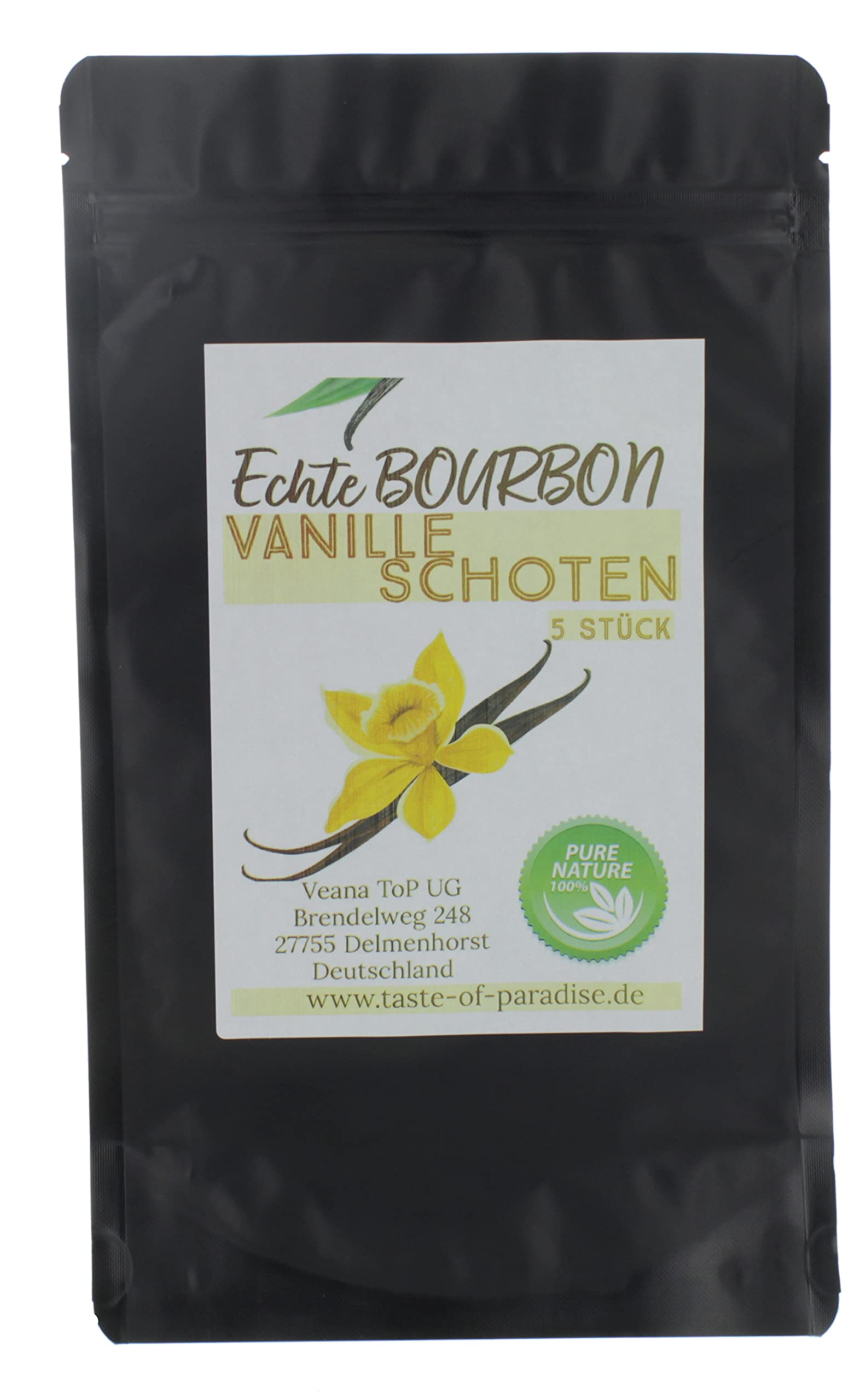 Bourbon Vanilleschoten (25 Stk.) 100% Madagascar + gratis Vanillemesser, Gourmet Premium Qualität 18-20cm, doppelt vakuumverpackt, frisch, Vanillezucker, Vanillesalz