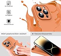 Vista 3 de Funda Supdeal de silicona líquida para iPhone 14 Pro Max - [Protección completa de la cámara] [Forro de microfibra suave antiarañazos] Funda