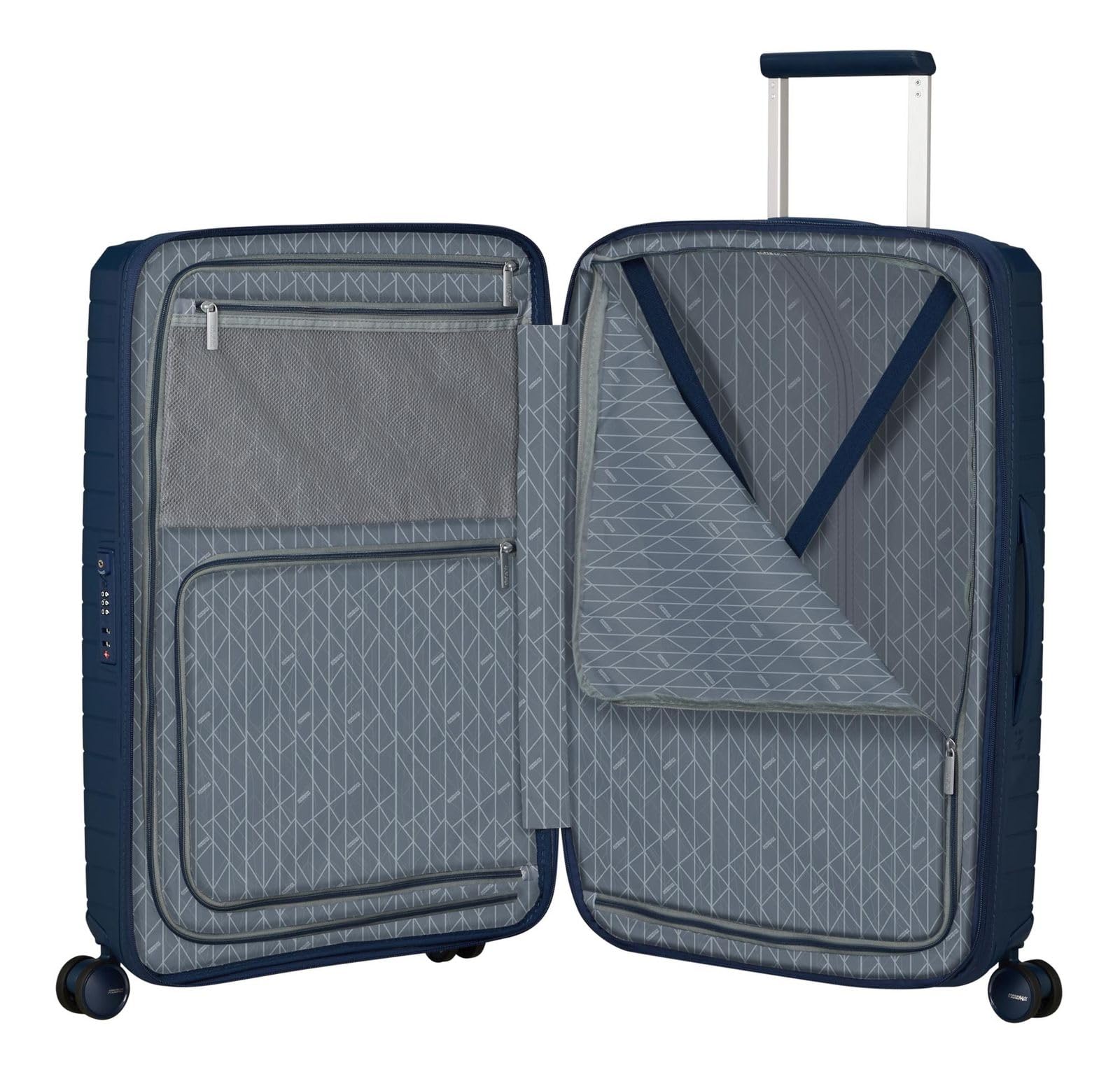 American Tourister carrello Fastforward Spinner 68/25 TSA EXP Trolley Navy Blue blu scuro
