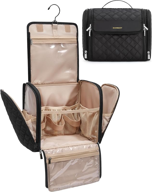 Necessaire organizadora suspensa BAGSMART para viagem, preta
