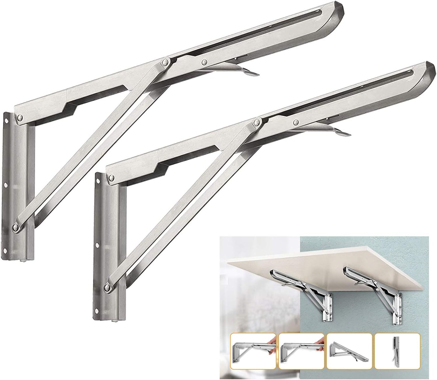 HealSart Estantería De Etal Plegable De 3 Niveles Con Ruedas