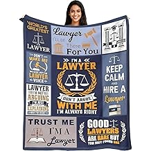 Lawyer Gifts for Women Men Blanket, for Lawyers, Law School Student Gift, Christmas Birthday Graduation Present for Future Lawyer, Attorney Thanks Appreciation Throw Blankets 60"x50"