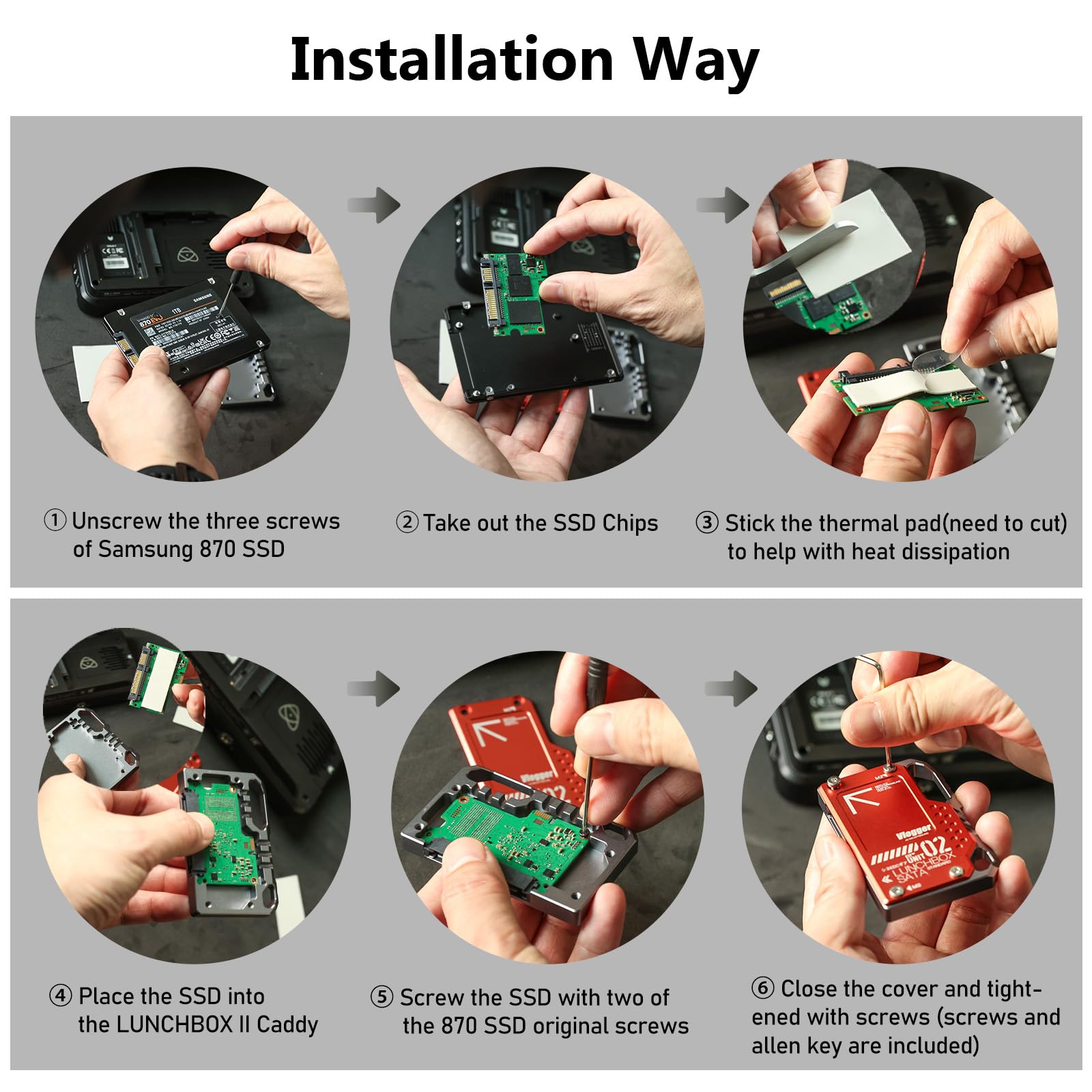 Lunchbox II SATA SSD Case, Compatibel with Atomos Ninja V, V+