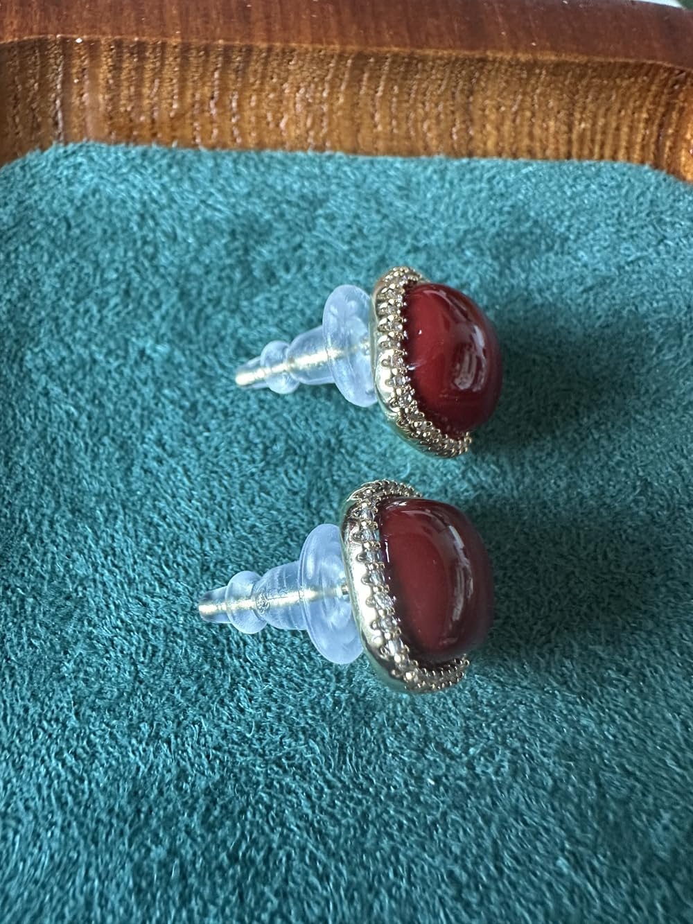 Cubic Zirconia Stud Earrings, Square Halo stud earrings, Rhinestone Hypoallergenic Earrings for Women - Image 4