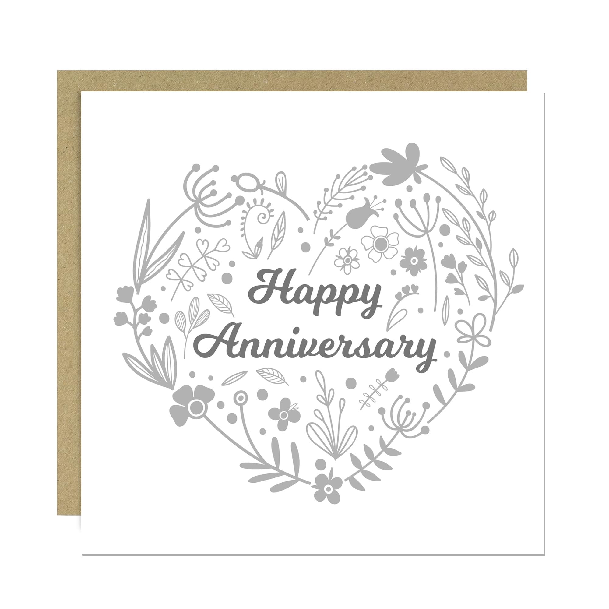 RED OCEAN Happy Anniversary, Happy Anniversary Card With Kraft Envelope, 1st 10th 20th 30th 40th 50th Anniversary Greetings Card, Anniversary Card For Husband Wife, Anniversary Card For Him Her