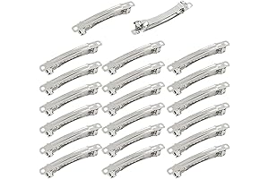20-Pack 2.4"/3"/4" Cinaci Silver Metal Barrette Blanks