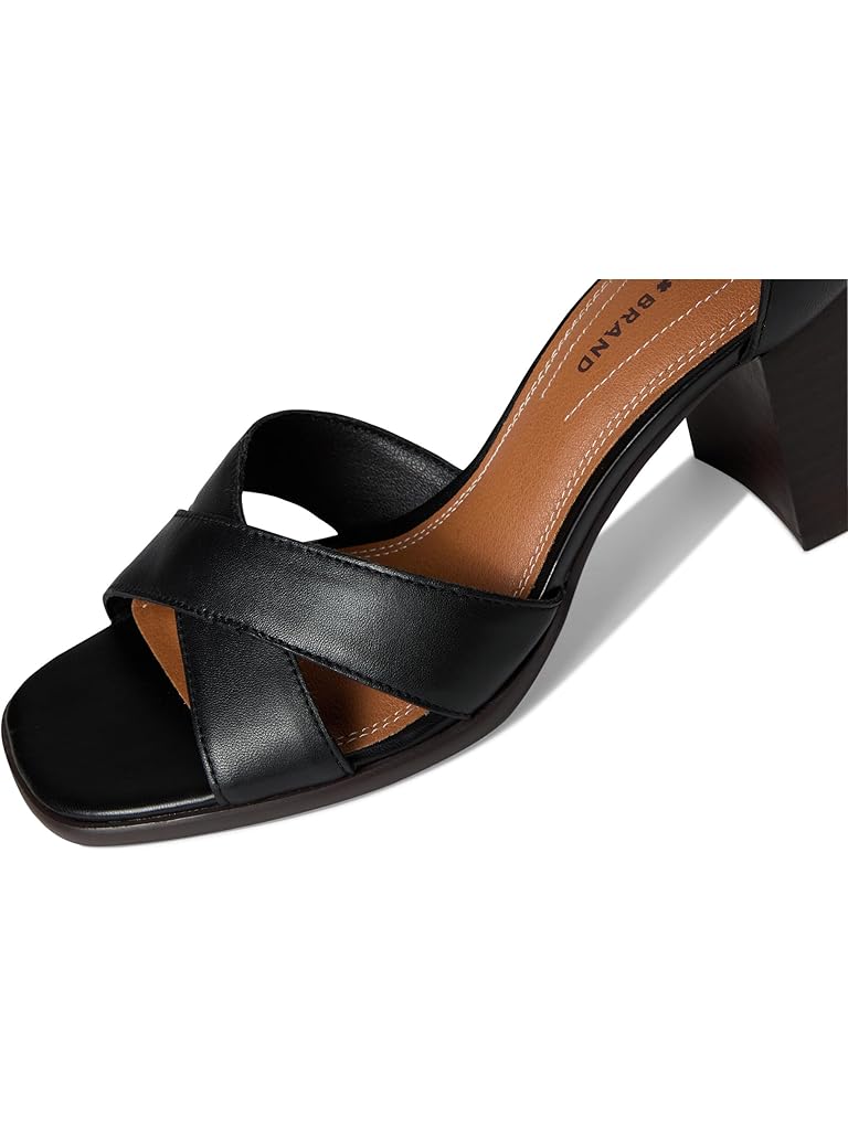 Black Lucky Brand Herrika Cross Band High Heel Sandal