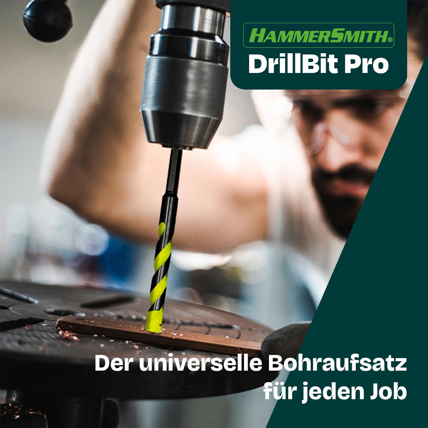 Hammersmith DrillBit Pro - 21tlg. Bohrer Set mit Sechskantschaft - Bohrerset für Metall, Holz, Stein, Glas & Beton - präzise & langlebig - Zubehör Bohrmaschine - Holzbohrer, Steinbohrer, Metallbohrer